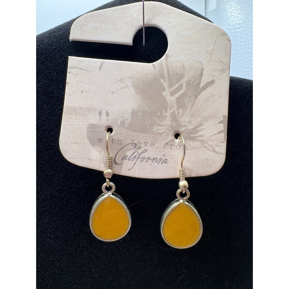With Love from California Yellow Dangle‎ Earrings